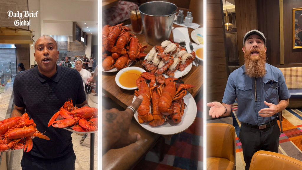 UNBELIEVABLE Man Grabs Dozens Of Lobsters At Buffet Then Throws It Away in The Trash After Arguing With Staff